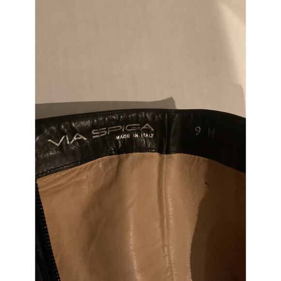 Via Spiga Italian Leather Knee High Heeled Boots -  9M - Picture 6 of 9